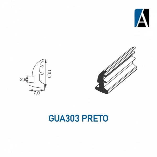 BORRACHA GUA303  ECO PVC (50MTS) PTO