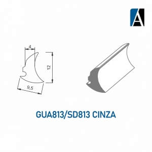 BORRACHA GUA813/SD813  ECO PVC (50MTS) CZA