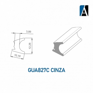BORRACHA GUA827C ECO PVC (50MTS) CZA