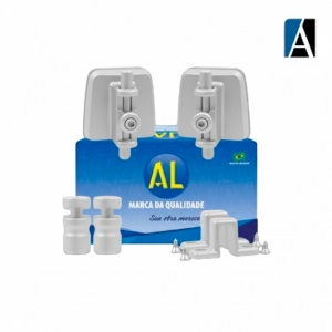 KIT 3  JANELA DE CORRER 4 FOLHAS 1335 MINI AL BCO