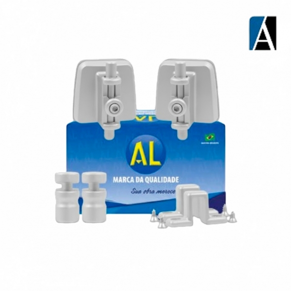 KIT 3  JANELA DE CORRER 4 FOLHAS 1335 MINI AL BCO