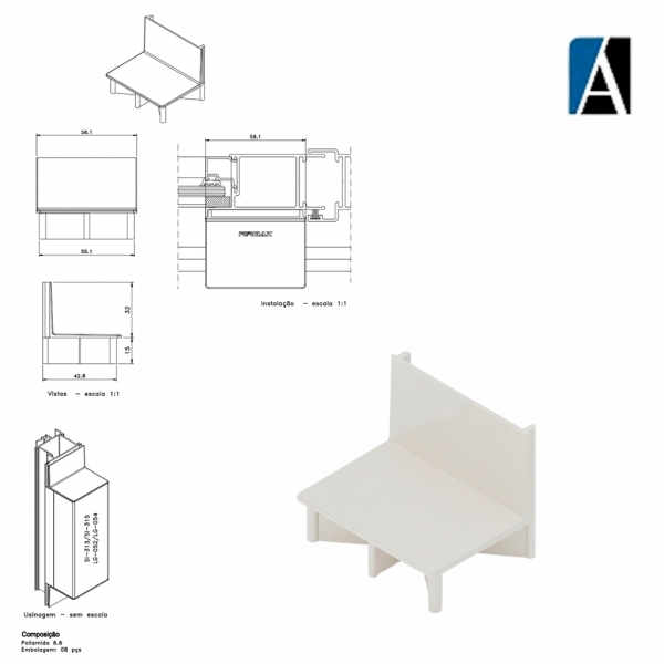 NYL399 TAMPA TUBO LG052 BCO