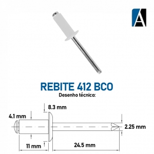 0000000000270 - REBITE 412 BCO (100UN)