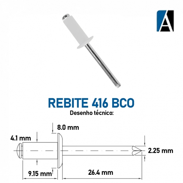 0000000000272 - REBITE 416 BCO (100UN)