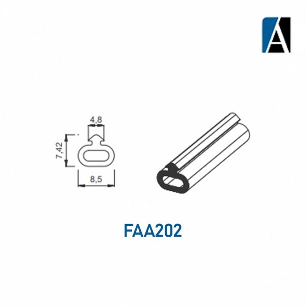 FAA202 ECOPT - BORRACHA FAA202  ECOPVC (50MTS) PRETA