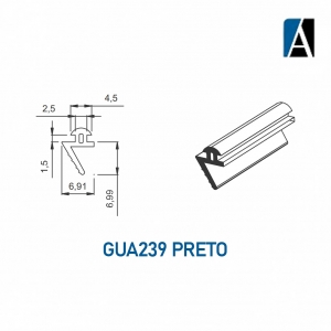 GUA 239 - PRETA - BORRACHA GUA239 ECO PVC (50MTS) PTO