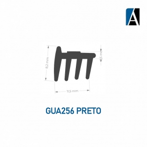 GUA 256 - PRETA - BORRACHA GUA256 ECO PVC (50MTS) PTO