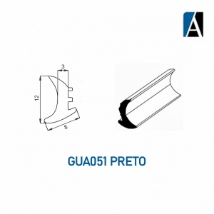 GUA051 - PRETA - BORRACHA GUA051 ECO PVC (50MTS) PTO