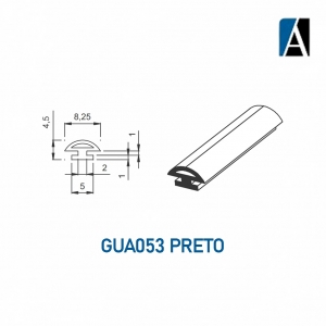 GUA053 - PRETA - BORRACHA GUA053 ECO PVC (50MTS) PTO
