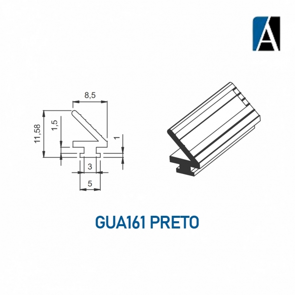 GUA161ECOPTO - BORRACHA GUA161 ECO PVC (50MTS) PTO