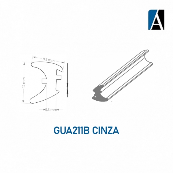 GUA211B - CINZA - BORRACHA GUA211B ECO PVC (50MTS) CNZ