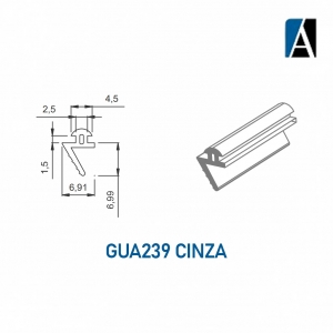 GUA239 - CINZA - BORRACHA GUA239 ECO PVC (50MTS) CNZ