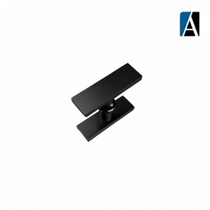 THP 2 PR - PUXADOR BOX BARRA CHATA ALUMÍNIO PRETO