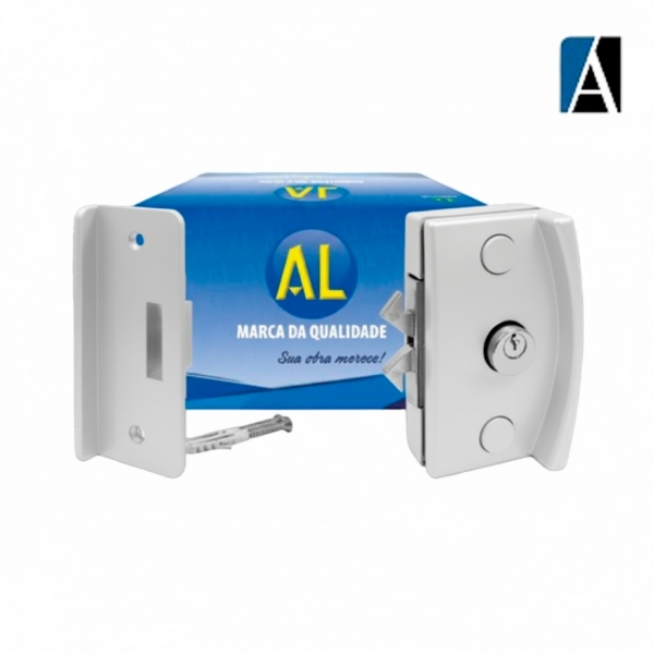 MI 12 BCO - KIT 12 FECHADURA PARA JANELA CORRER V/A AL BCO