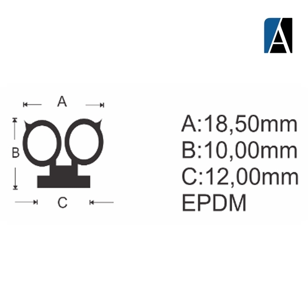 0000000000232 - BORRACHA GUA160 EPDM (50MTS) PTO