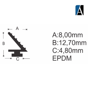 0000000000233 - BORRACHA GUA161 EPDM (50MTS) PTO
