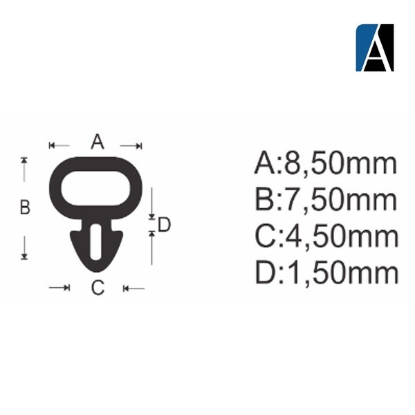 0000000000235 - BORRACHA FAA202 EPDM  (50MTS) PTO