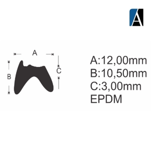 0000000000693 - BORRACHA GUA827C EPDM (50MTS) PTO