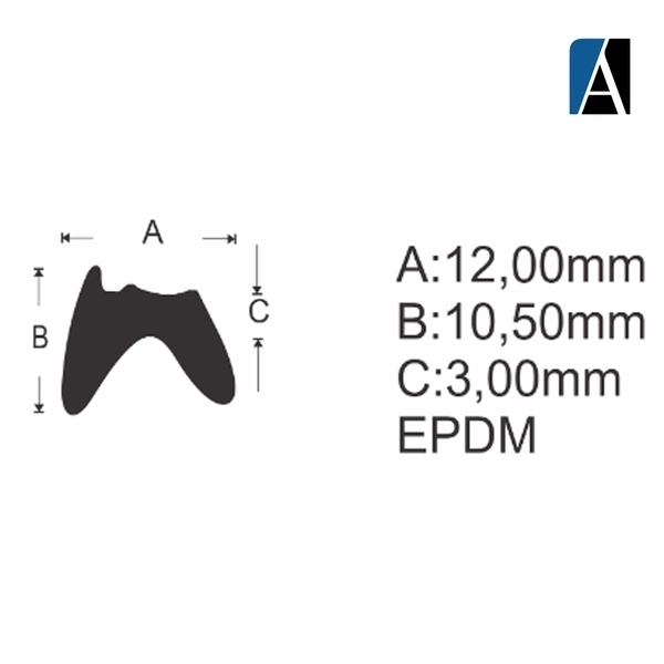 0000000000693 - BORRACHA GUA827C EPDM (50MTS) PTO