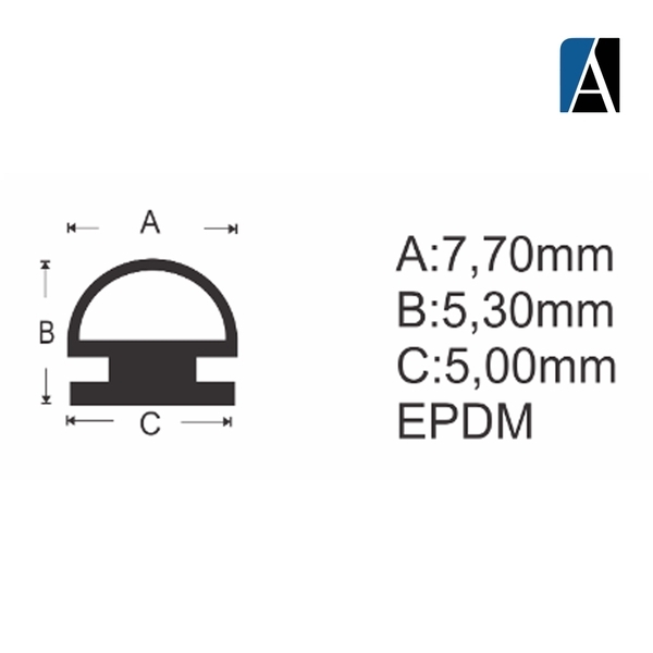 0000000000860 - BORRACHA GUA053 EPDM (50MTS) PTO