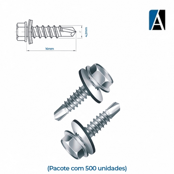 0000000000257 - PARAFUSO SEXTAVADO BROCANTE 4,2X16 (500UN)
